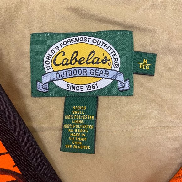 Cabela's orange camo hunting vest.  Size M - Picture 3 of 3
